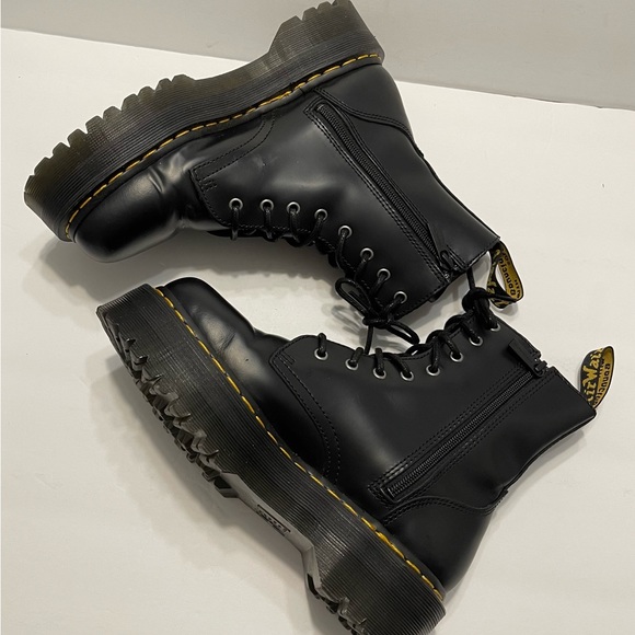 Dr Martens Jadon Pisa Leather Platform Boots 🥾 Black Size 8 - Picture 8 of 9
